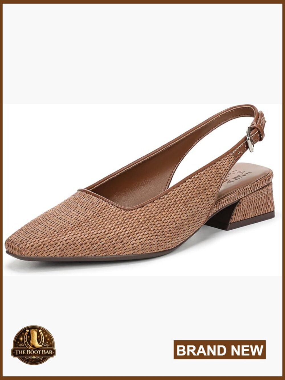 Slingback Pump with Snip Toe and Block Heel - Women's Size